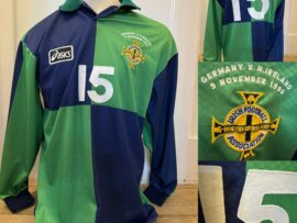 N Ireland match worn shirt Spurs Player