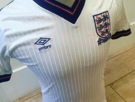 Match Worn Nigel Clough England shirt