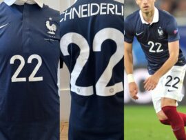 Match worn Morgan Schneiderlin France shirt v england Southampton player