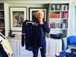 Match Worn Gordon Strachan Scotland shirt.