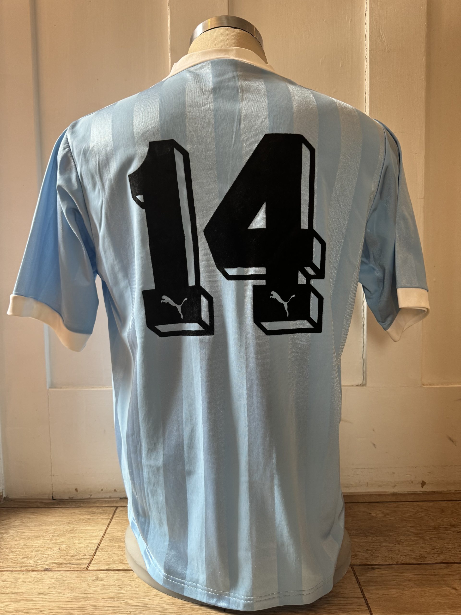 Match Worn World Cup 1990 Uruguay Shirt - Image 7