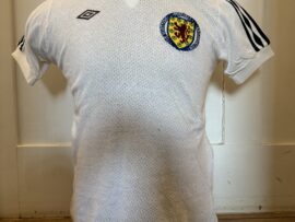 Match worn Gordon McQueen (Manchester Utd) Scotland shirt V Norway