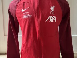 Match worn Liverpool anthem walk out jacket league cup final
