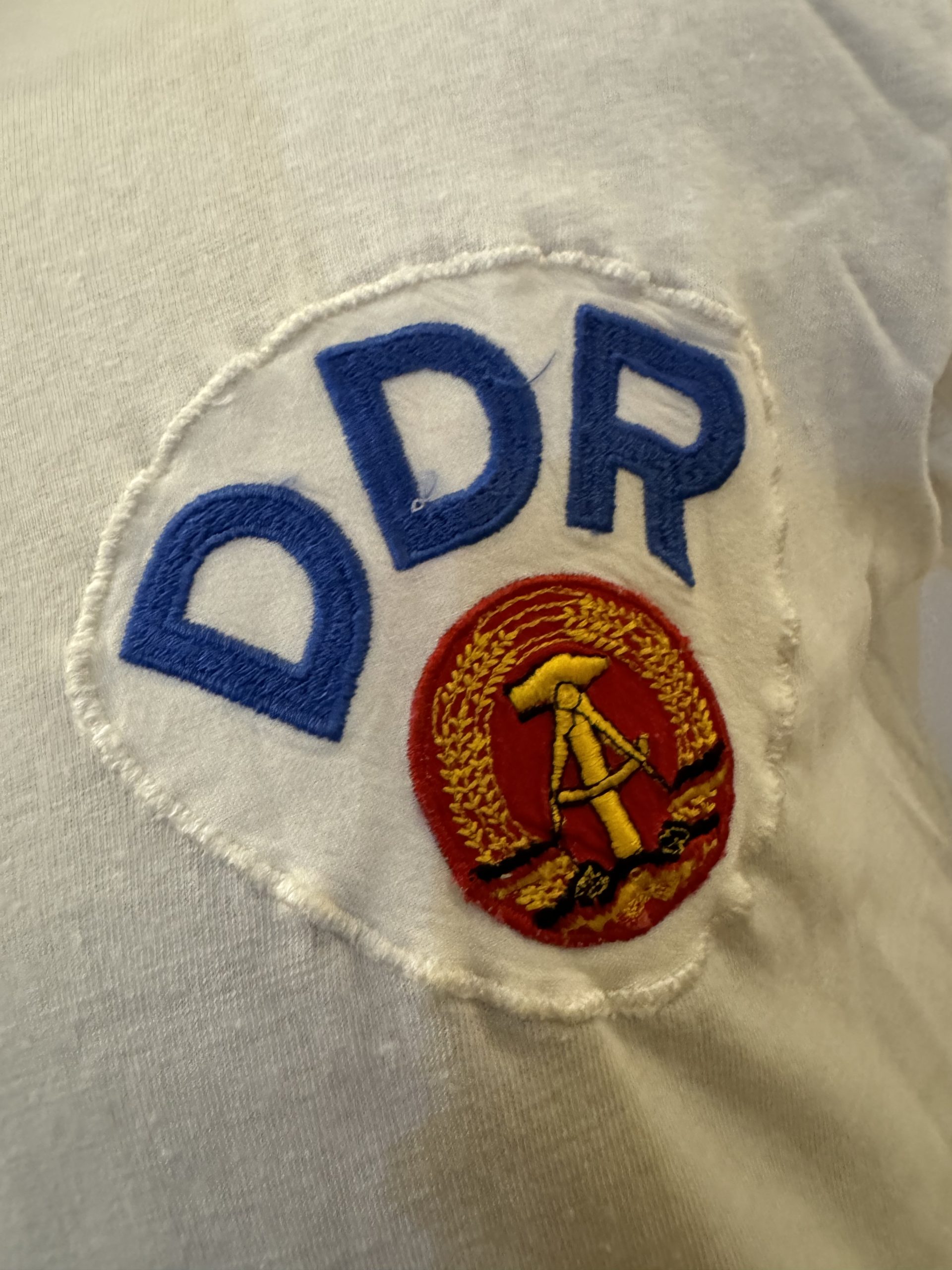 East Germany Match Worn Shirt V France 1975 - Image 3