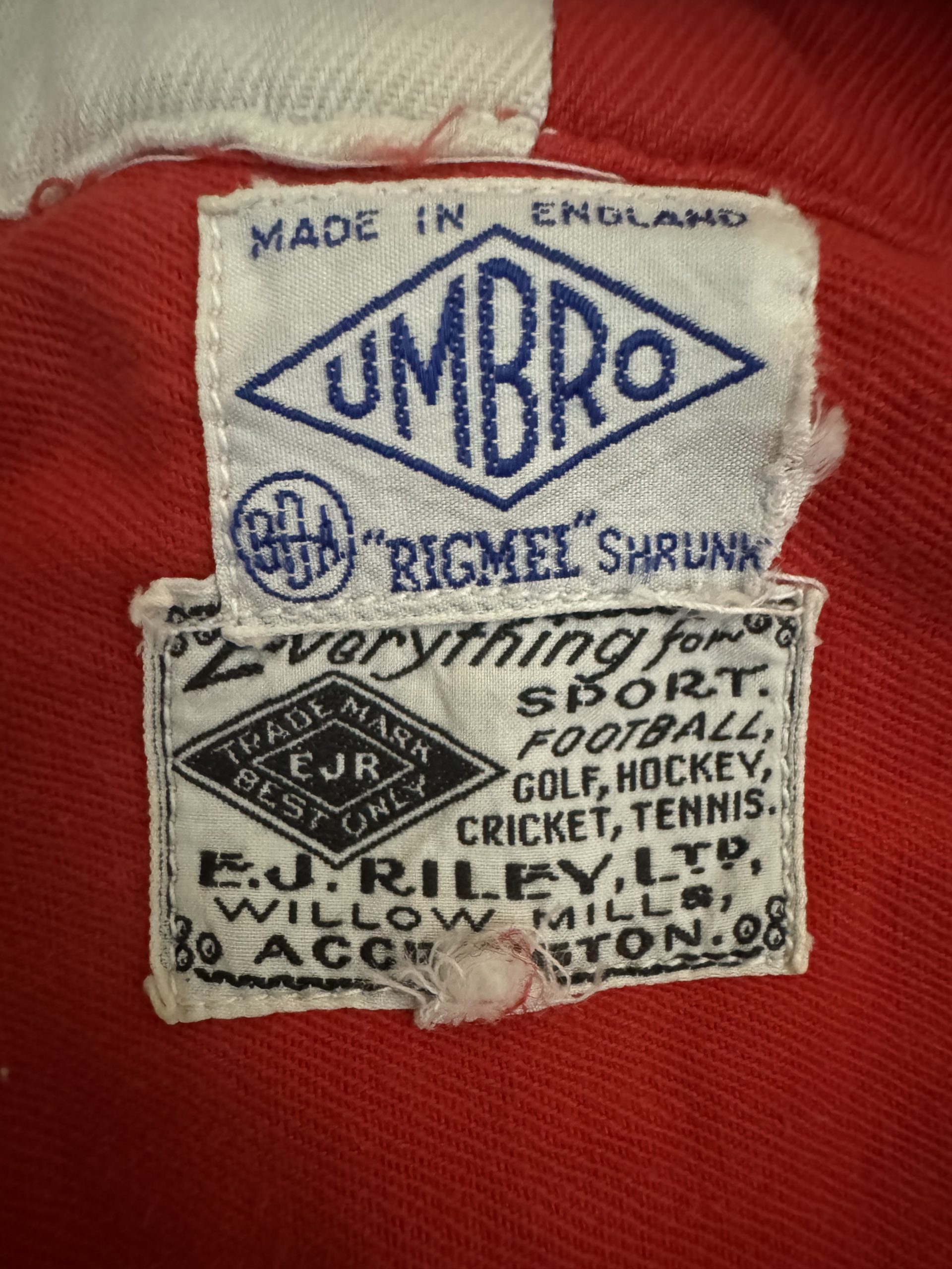 Umbro Match Worn Shirt 1930,s - Image 5