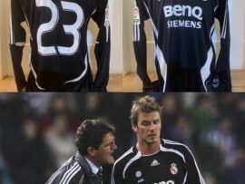 Match Worn Real Madrid Shirt David Beckham