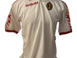 Match Worn Belgium Enzo Scifo shirt