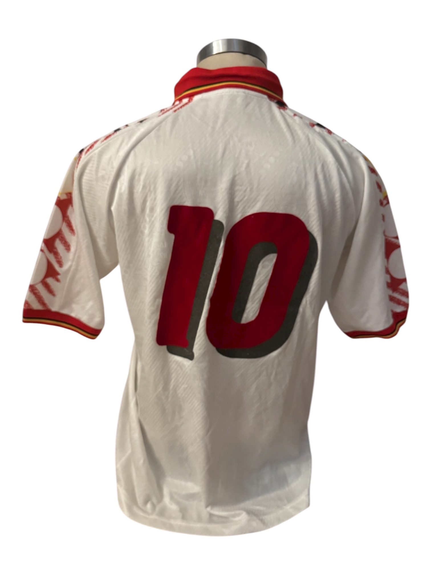 Match Worn Belgium Enzo Scifo shirt - Image 2